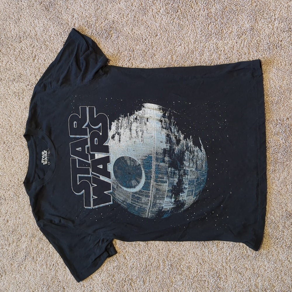 Men's Adult Small Black Star Wars T-Shirt